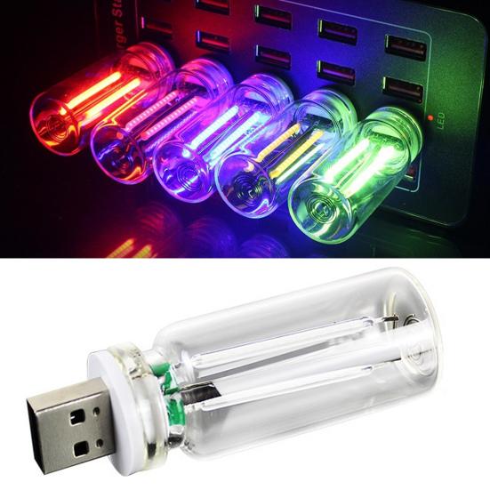 Ночник с многоцветным освещением и сенсорным диммированием, питание от USB, портативный, ретро-дизайн с нитью накаливания, мягкий светодиодный свет для спальни, рабочего стола, комнаты для киберспорта