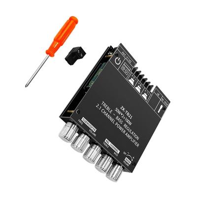 ZK-TB21 TPA3116D2 Совместимая с Bluetooth Плата Усилителя Сабвуфера 50 Вт+50 Вт 100 Вт 2.1-канальный Мощный Стерео Усилитель Басов