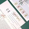 10PCS Stationery Metal Bowknot Paper Clips Special-shaped Gold Bookmark Clip Creative Paper Clamps Office/School