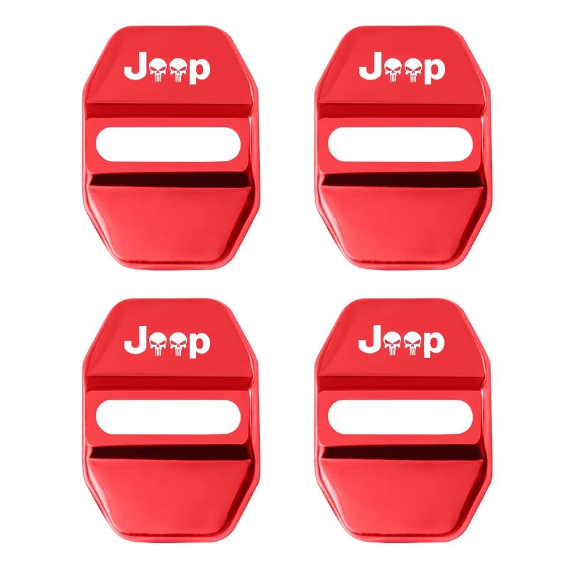 Для Jeep 4 шт. Металлическая наклейка-защита на замок двери автомобиля Для Jeep Wrangler JL JK Renegade Grand Compass Gladiator Cherokee