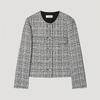 She S miSS Round Neck Tweed Jacket Swwjkp12070 Bk