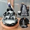 Ceramic Backflow Waterfall Incense Burner Smoke Censer Holder Home Decor
