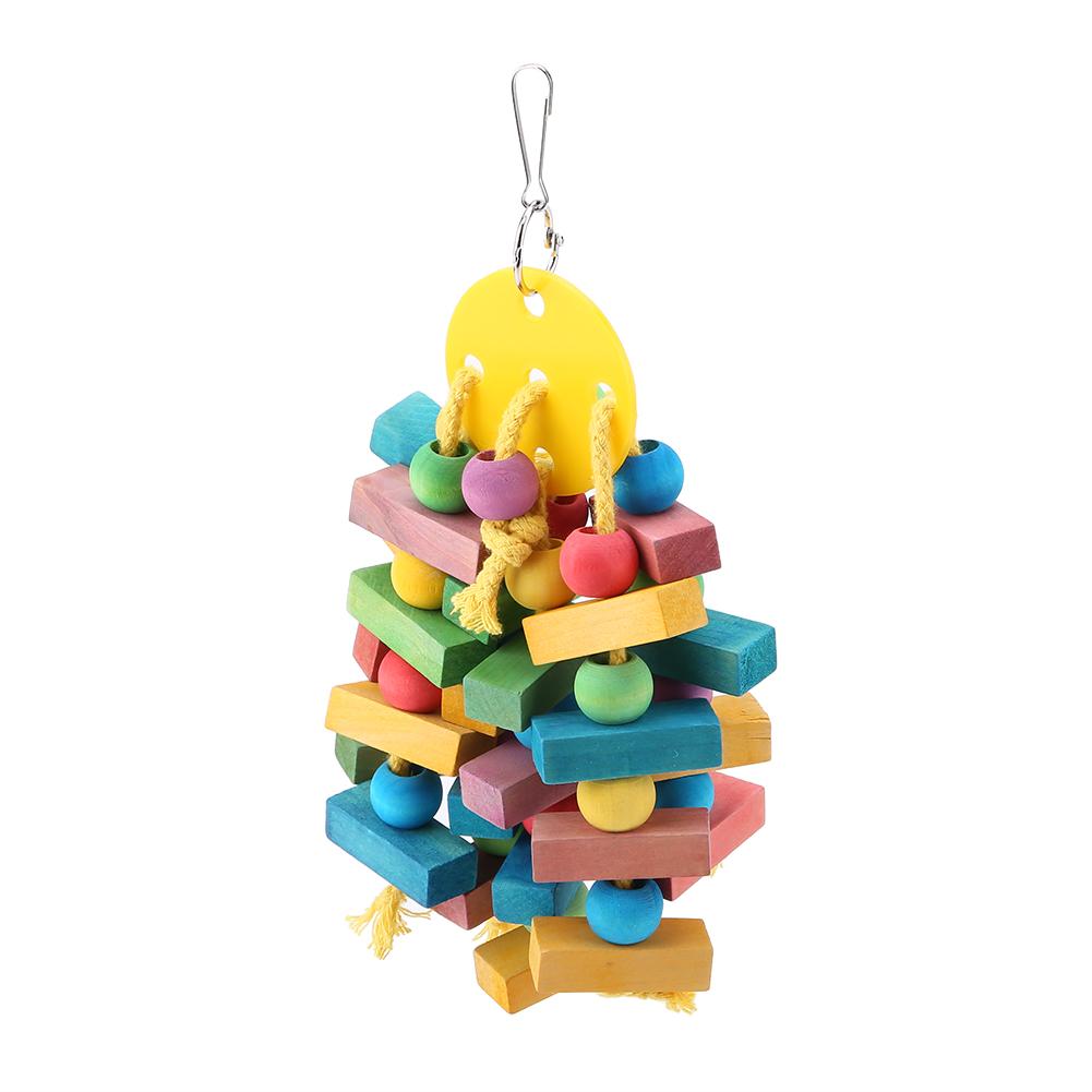 Parrot Toy Bird Toys Hanging Wooden Toy Parrot Swing Suitable for Parrots and Birds
