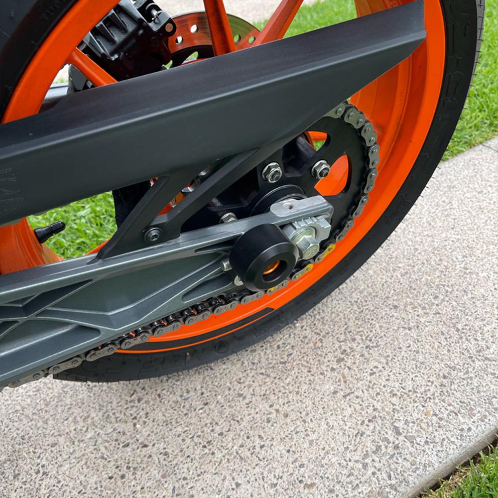 Для KTM DUKE 125 200 2012-2018 DUKE 250 2016 2017 2018 DUKE 390 RC 200 250 390, защита переднего и заднего колеса, слайдер при столкновении