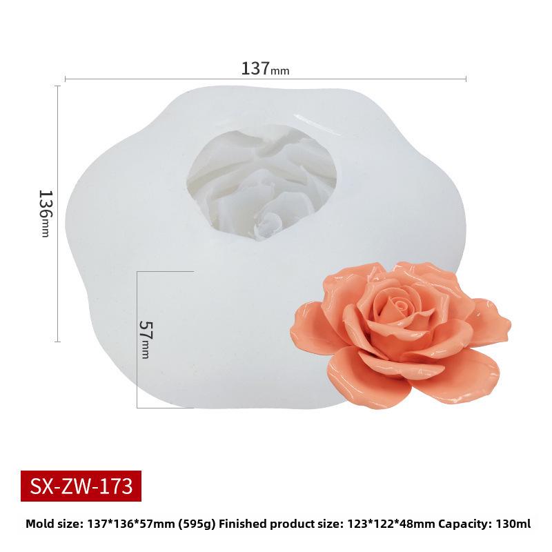 Sanxin Peony Silicone Mold for Epoxy, Candle, Cake, Soap, and Aromatherapy Decor.
