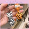 Очаровательный силиконовый брелок в виде зебры, милый аксессуар для ключей в виде животного, для подарков и вечеринок