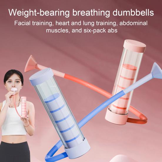 1 Set Breathing Exercise Device Abdominal Muscle Trainer Deep Breathing Dumbbell Men Women Adults Lung Capacity Training Device Core