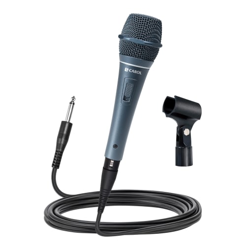 CAROL Sigma-Plus 3 Karaoke Vocal Microphone, XLR Dynamic Type, Super Cardioid Pattern, Dual Shock Absorption, for Singing, Rapping, and Live Performan