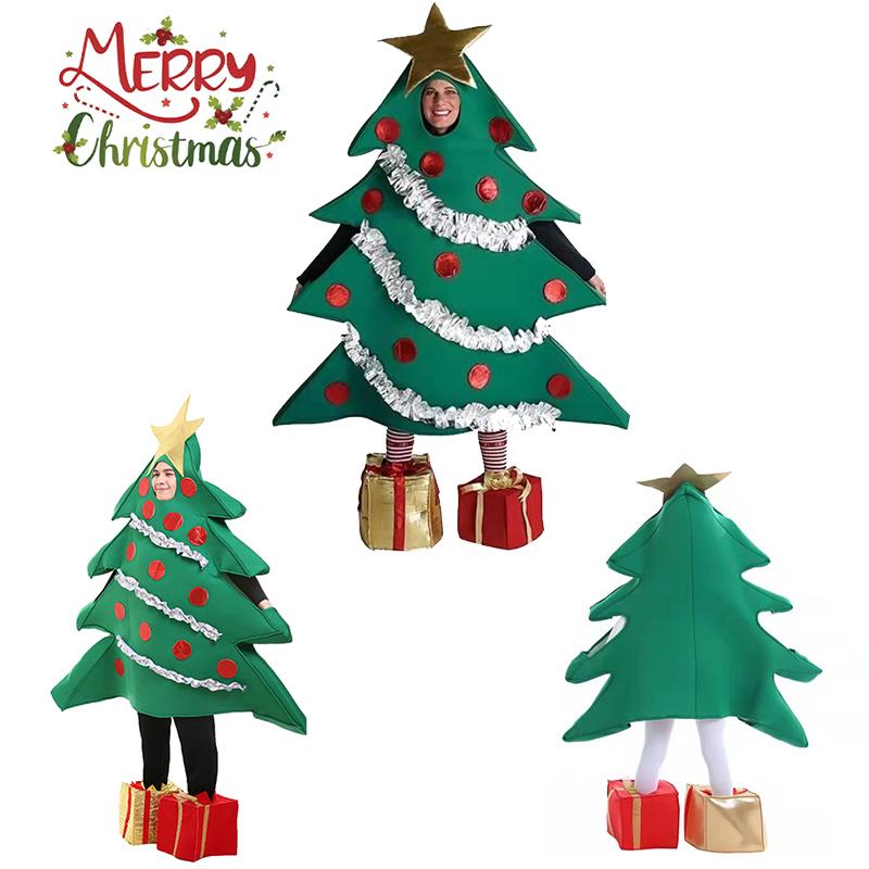 Дерево Рождественский Косплей Костюм Смешная Одежда Костюм Рождество Маскарадный Костюм Взрослые Вечеринка