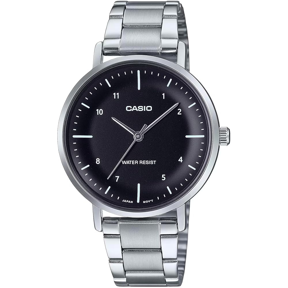 Casio LTP-VT03D-1B Women's Metal Band Watch Black Overseas Model