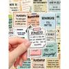 50pcs Cartoon Doodle Reminder Note Stickers For DIY Decoration On Laptop, IPad, Guitar, Water Bottle, Phone Case, Waterproof