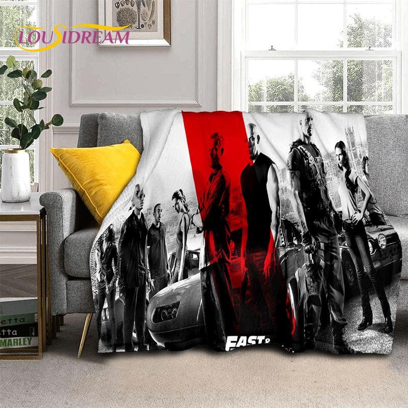 Одеяло с принтом фильма «Форсаж X 10», мягкое одеяло для дома, спальни, кровати, дивана, пикника, путешествия, офиса, одеяло, детское одеяло