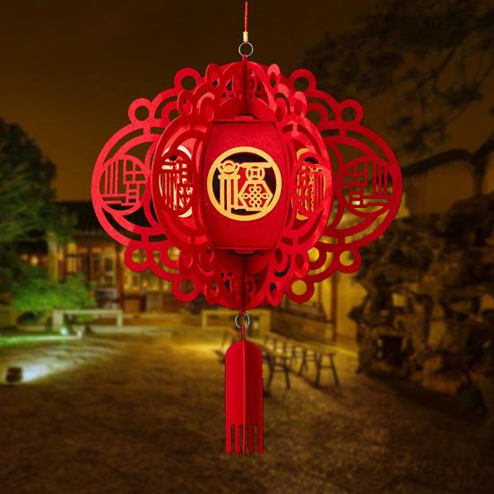 2024 Chinese Character Lanterns Create Atmosphere Fade-resistant with Tassel Indoor/Outdoor Decor for Spring Festival New Year's Day