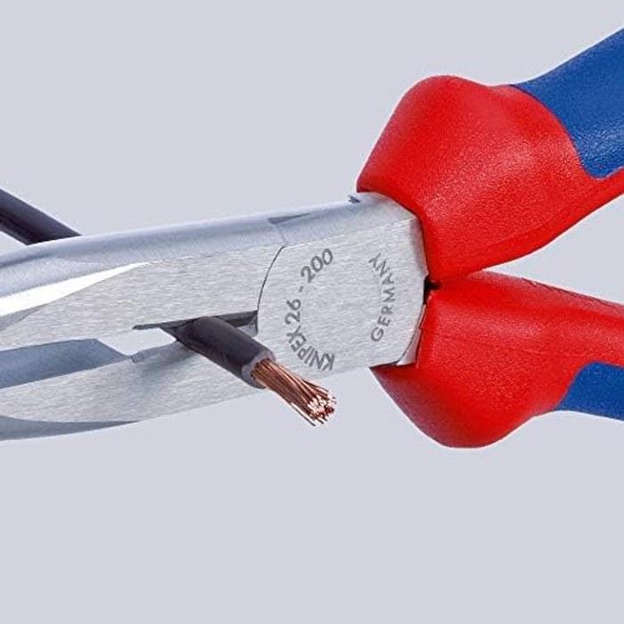 KNIPEX 40 Angled Radio Pliers (SB) 2622-200 Black, Cutting Capacity (Medium Hard Wire; mm): 3.2