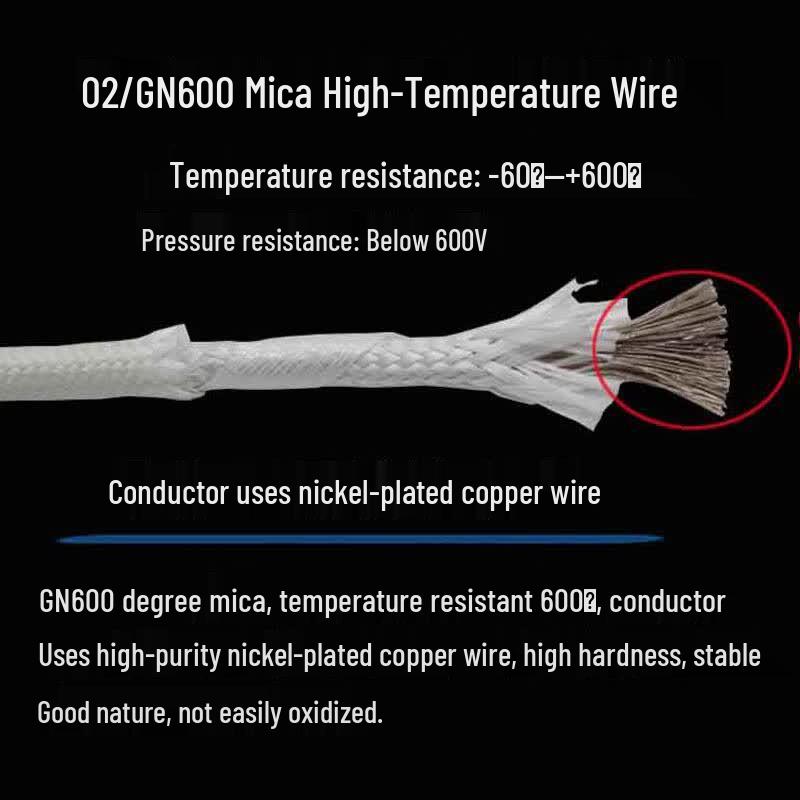 GN800 Flame-Retardant Mica Braided High-Temperature Wire
