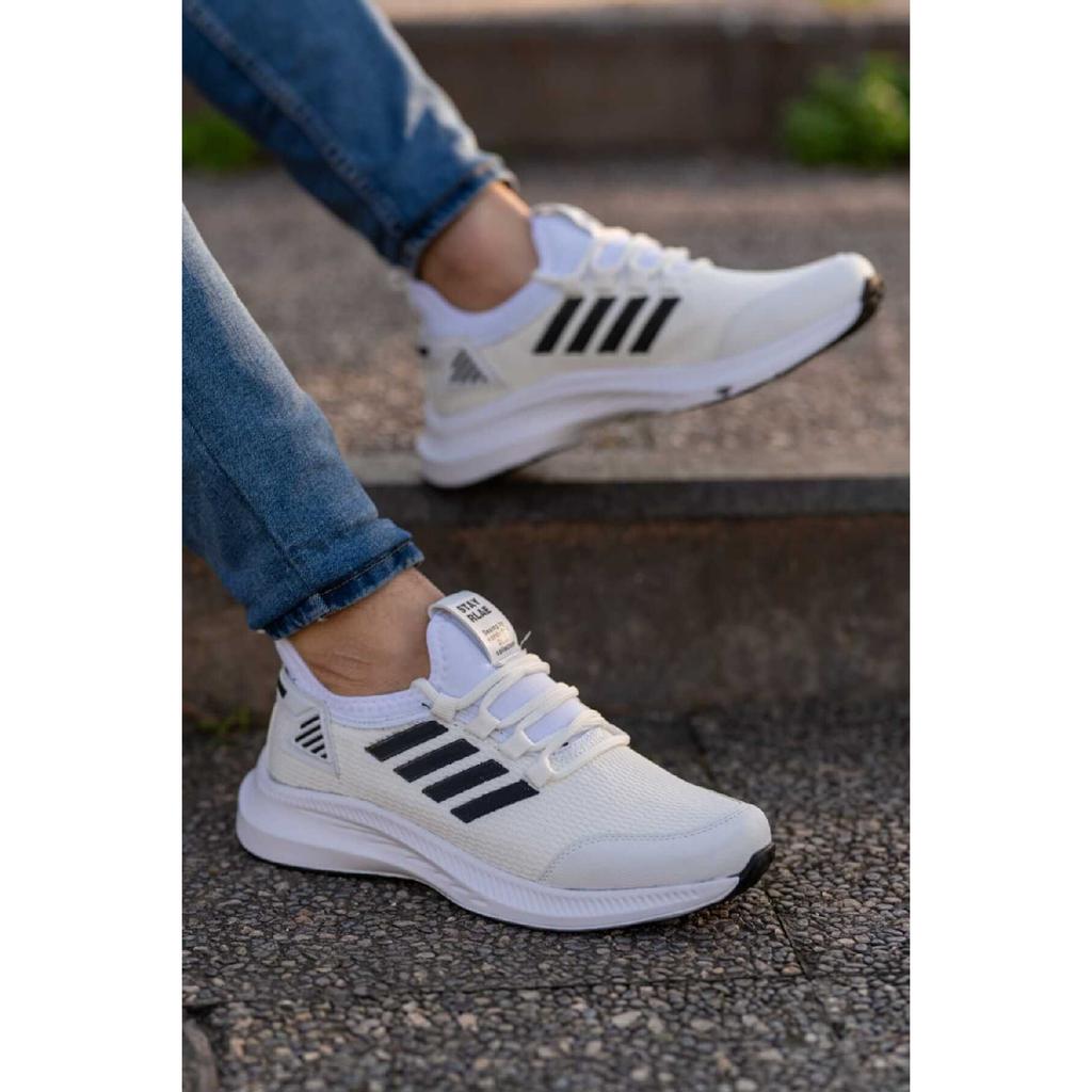 Мужские белые резиновые 4-линейные ортопедические повседневные кроссовки Wsb0716