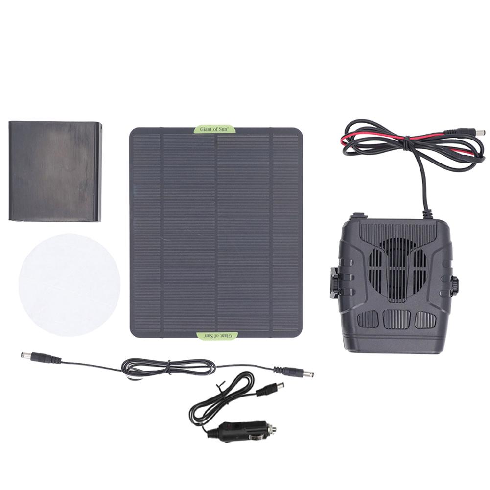 20W Solar Powered Portable Winter Windshield Deicer Drying and Heating 12V 2A Windshield Defogger Window Defroster Heating Fan