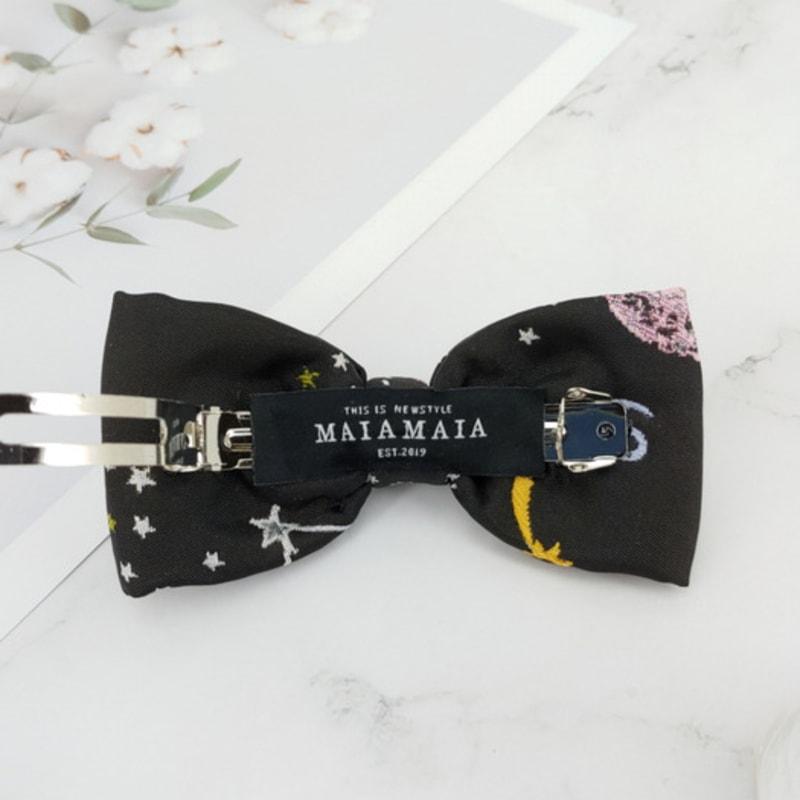 MAIA Milky Way Star Jacquard Hair Ribbon Pin - Pink