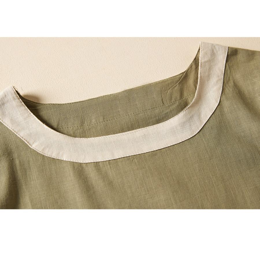 Повседневная хлопково-льняная рубашка, летний топ с вышивкой в ​​стиле ретро, ​​женская художественная блузка с круглым вырезом