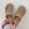 Модные балетки Женские шлепанцы с ремешком на пятке Сетчатые дизайнерские мюли Модные сандалии Летняя женская обувь 2025 Новые шлепанцы Платье Chanclas De Mujer