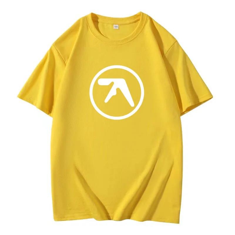 Unisexs Black Tshirt 100 Cotton Short Sleeve Tshirt Male Funny Fashion Aphex Twin Short Sleeves Cotton Comfortable Round Neck