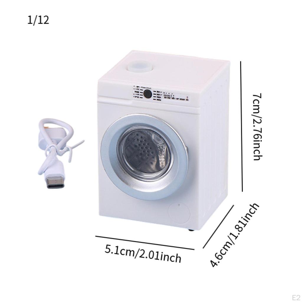 1/12 Dollhouse Washing Machine Miniature Furniture Life Scene Doll Accessories Decoration for Living
