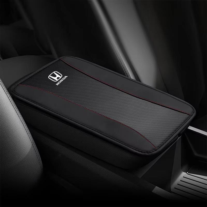 dnbn1 Car Armrest Cushion Storage Box Cover Pad Mat For Honda Mugen Power Civic Accords CRV Hrv Jazz CBR VTEC VFR Auto Accessories