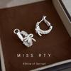 Серьги-пусеты с вырезами в виде банта из кружева Sweet Island Knot - Роскошный Высококачественный Сладкий Дизайн