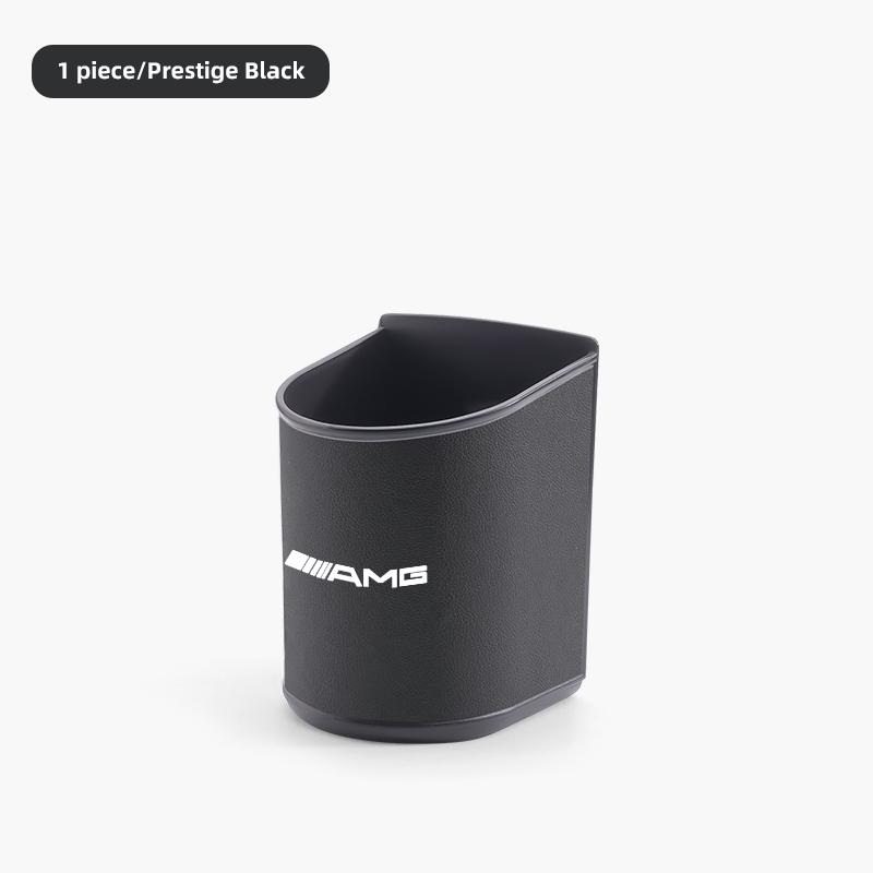 Car Leather Trash Can Hanging Rubbish Storage Box Accessories Car Hub Cap For Mercedes Benz AMG W214 W205 W204 W206 W213 W212 W2