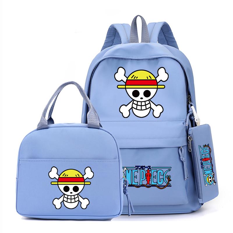 Цельный рюкзак в стиле аниме, 3 шт./компл., рюкзак для девочек-подростков, школьный рюкзак с сумкой для обеда, сумка для книг, удобная дорожная сумка