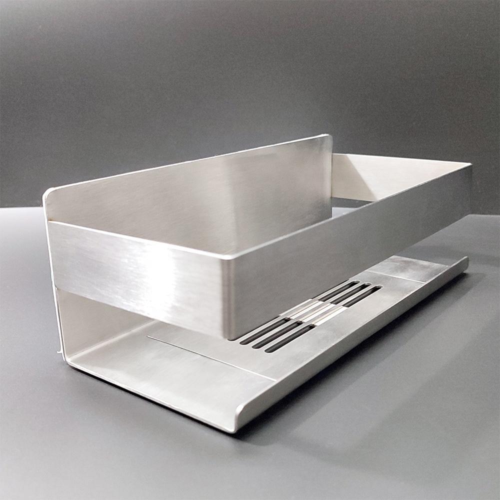 Hotel Bathroom No Drilling Stainless Steel Shower Storage Shelves, Adhesive Removable Large Capacity Wall Mount Bath Organizer