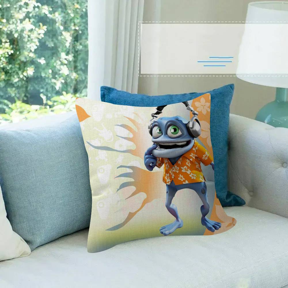 C-Crazy Frog DJ Ding D-Ding cushion  Pillow Gift Home Office Decoration Bedroom Sofa Car Cushion Cover case 45x45