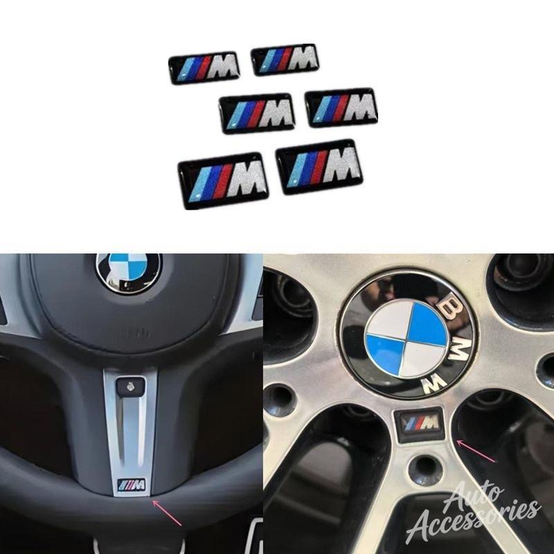 16/17/19mm Car Steering Wheel Decor Stickers Center Hub Cap Emblem DIY Decal Ornament Accessories For BMW M Performance X3 X5 X7
