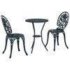 Garden Bistro Set 3 pcs Green Aluminum