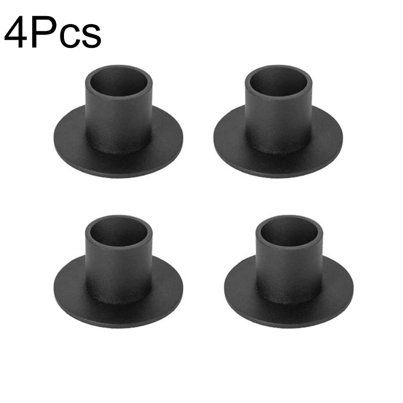 1/4/6Pcs Matte Black Party Iron Elegance Tables Decor Wedding Centerpieces Round Candlestick Holder Candle Holder