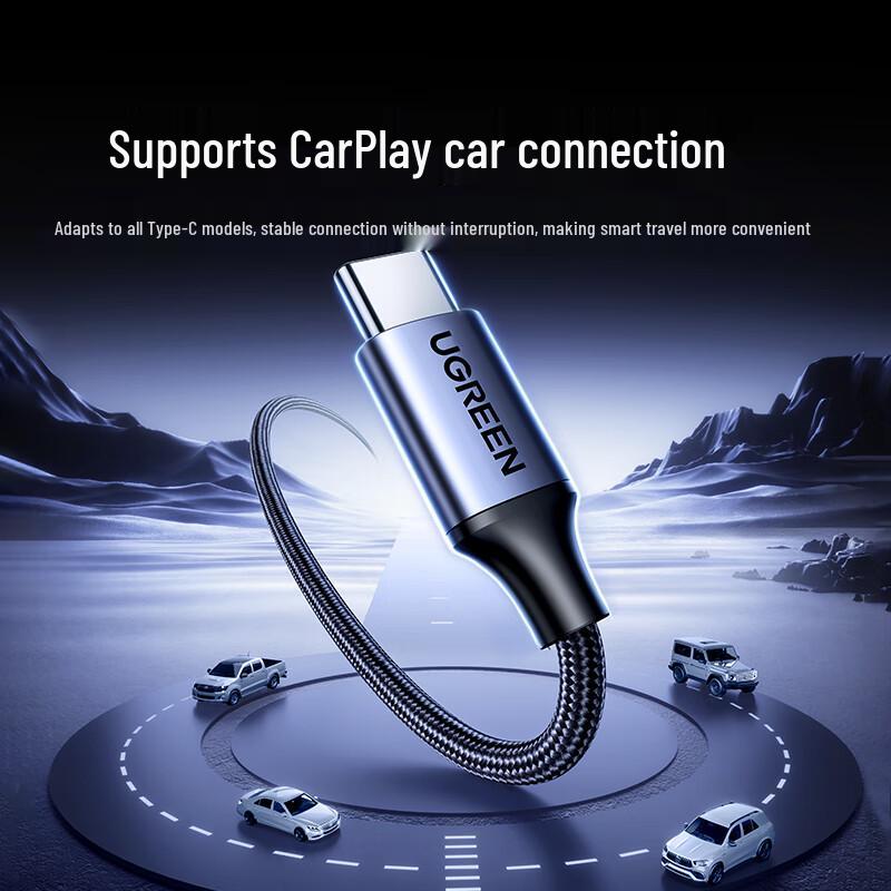 Ugreen Игровой кабель для быстрой зарядки PD100W с двумя разъемами Type-C