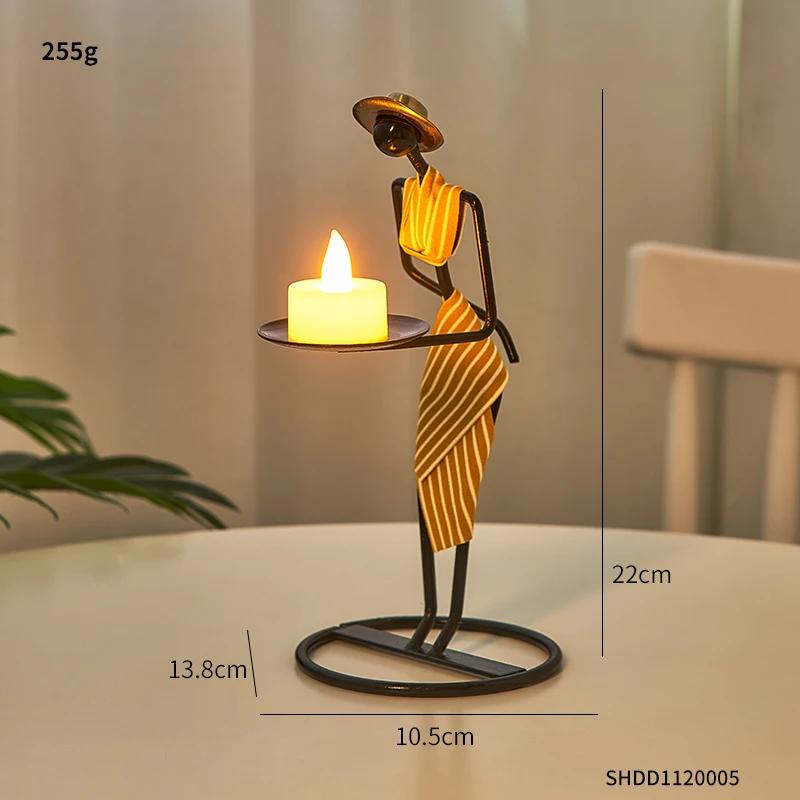 Creative Wedding Table Nordic Home Decor Retro Iron Candle Holder Birthday Christmas Decoration Coffee House Home Furnishings