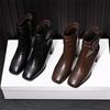 New autumn and winter French retro square head thick heel short boots temperament side zipper fashion boots
