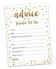 Inkdotpot Gold ConfettiA  Advice And Wishes Set Of 50 Bridal Shower Advice Game