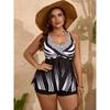 Plus Size Swimsuit Women Tankini Black Big Large Chubby Summer Swimdress Bikini Beachwear Swimwear Mujer 2025 Bathing Suit 4XL