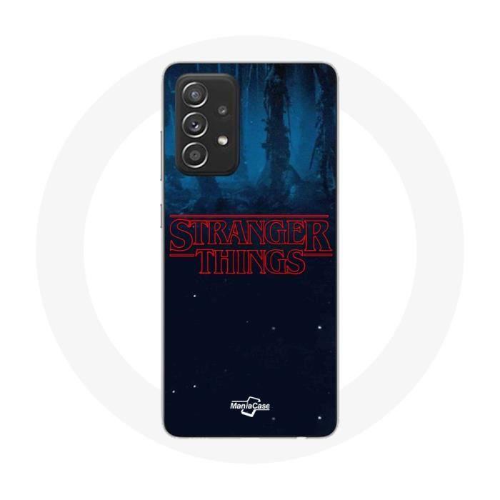 Coque pour Samsung Galaxy A33 5G Stranger Things logo Fond Bleu de la saison 2