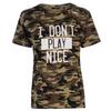 Golddigga Army Ripped Women's T-Shirt, Camo AOP, Size L
