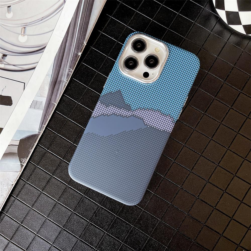 Colourful Kevlar Pattern For Magsafe Magnetic Phone Case For iPhone 16 15 11 12 13 14 Pro Max Luxury Wireless Charge Matte Cover