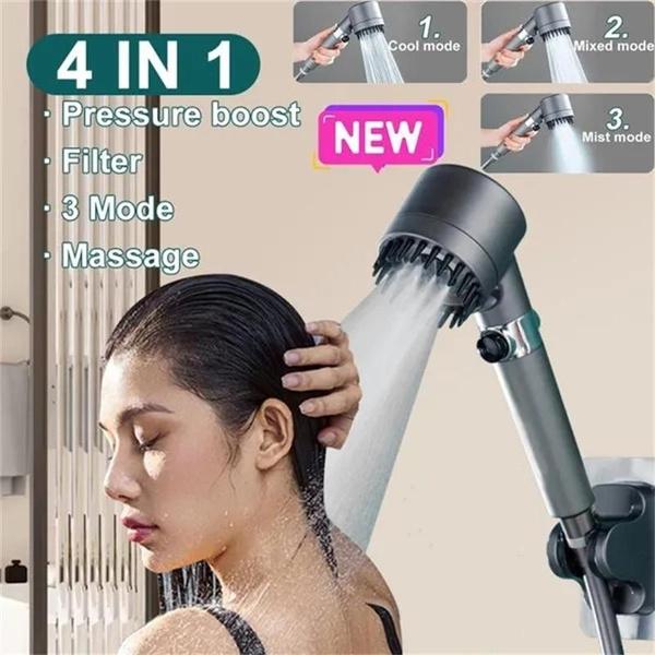 3 режима насадки для душа, насадка для душа высокого давления, портативный фильтр, кран для дождя, кран для ванной комнаты, дома, инновационные аксессуары