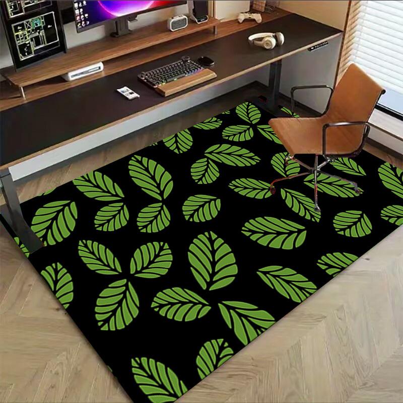 1PC leaf pattern Carpet Office Rug Mat Home Decor Area Carpet Festival Gift Office desk chair carpet Longlasting Material