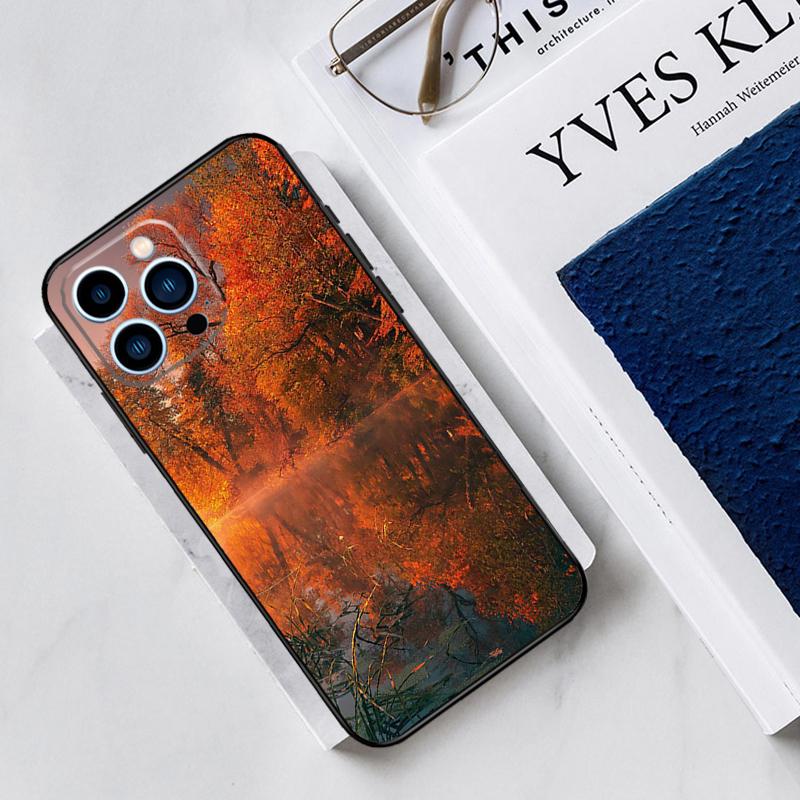 Чехол "Осенние листья" для iPhone 17 Air 15 14 13 12 11 16 Pro Max Mini 15 16 Plus 16e Funda Силиконовый чехол