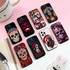 Чехол для телефона 'Мексиканский череп Катрины' для iPhone 17,16,15,14,13,12,11 Plus,Pro Max, Мягкий силиконовый черный чехол