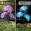 Aolyty Солнечные садовые фонари для улицы, Солнечные фонари-гортензии IP65 Водонепроницаемые Светодиодные цветы на колышке, 2 шт. для сада, дорожки, патио, заднего двора