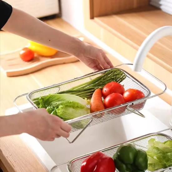 Сетчатый фильтр для раковины, корзина для слива, высокая грузоподъемность, выдвижная конструкция, многоцелевая расширяемая раковина