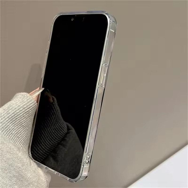 Черный красивый чехол с бабочкой для iPhone 16 15 14 13 12 11 Pro Max X XR XSMax 7 8 Plus с защитой от падения и подушкой безопасности